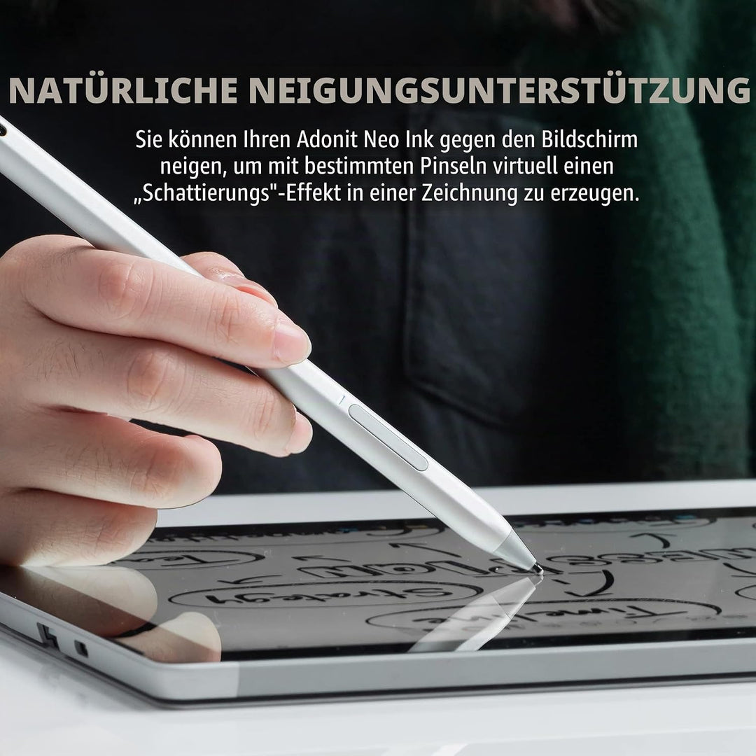 Adonit Neo Ink Stylus für Microsoft Surface Studio/Laptop/Book/Pro X / 8/7 / 6 / Go 2 / Go 3 Eingabe