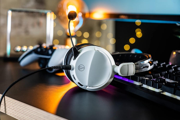 Audio-Technica GL3 Geschlossenes Hi-Fi-Gaming-Headset Weiss White, White