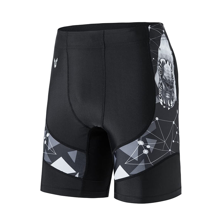 HUGE SPORTS Herren Splice Schwimmhose Kompression Jammer Lang Wilde Serie S Hai, S Hai
