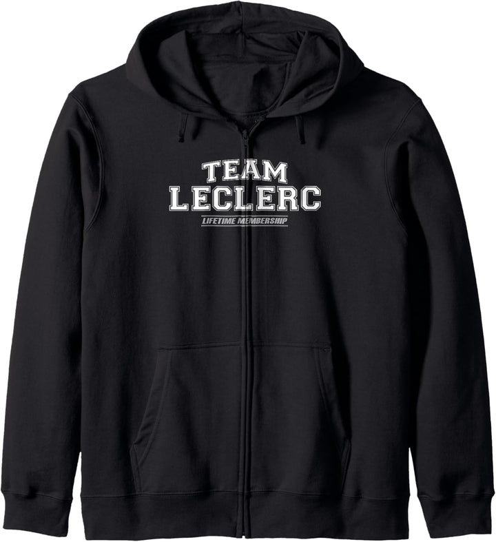 Team Leclerc | Stolzer Familienname, Nachname Geschenk Kapuzenjacke
