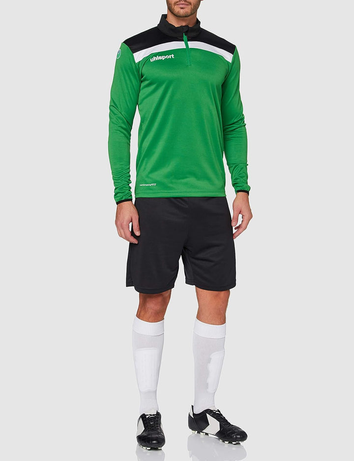 uhlsport Herren Offense 23 1/4 Zip Top Sweatshirt XL Grün/Schwarz/Weiss, XL Grün/Schwarz/Weiss