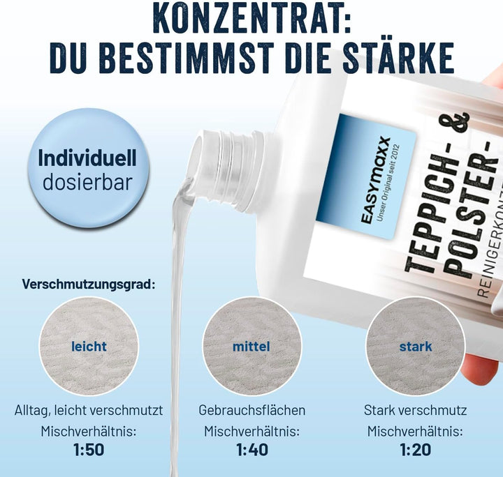 CLEANmaxx Teppich-Shampoo 1 x 1000 ml | Perfekte Kombination mit dem Hartboden- und Teppichreiniger
