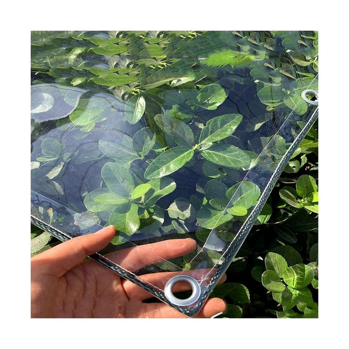 Abdeckplane Transparente mit Ösen, 0,3mm Klare wasserdichte PVC Plane, Vielseitige Gemüseabdeckung f