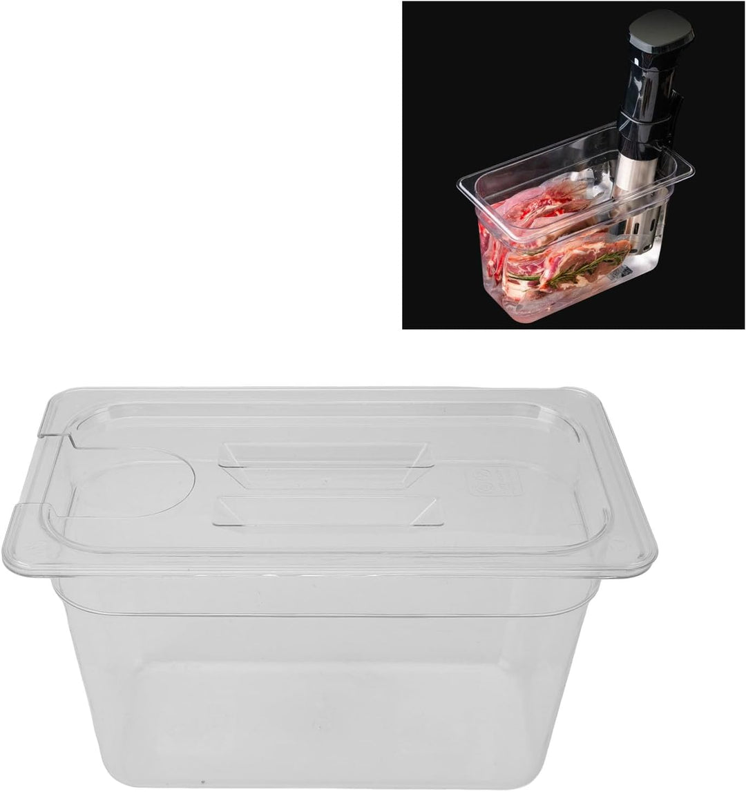 Kochbehälter, 6,9 L, Transparente Behälter für Langsames Kochen mit Deckel, Sous-Vide-Behälter, Hitz