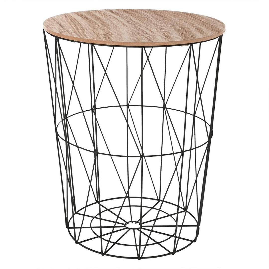 Couchtisch Kumi schwarz - D 47 cm - Schwarz - Atmosphera créateur d&