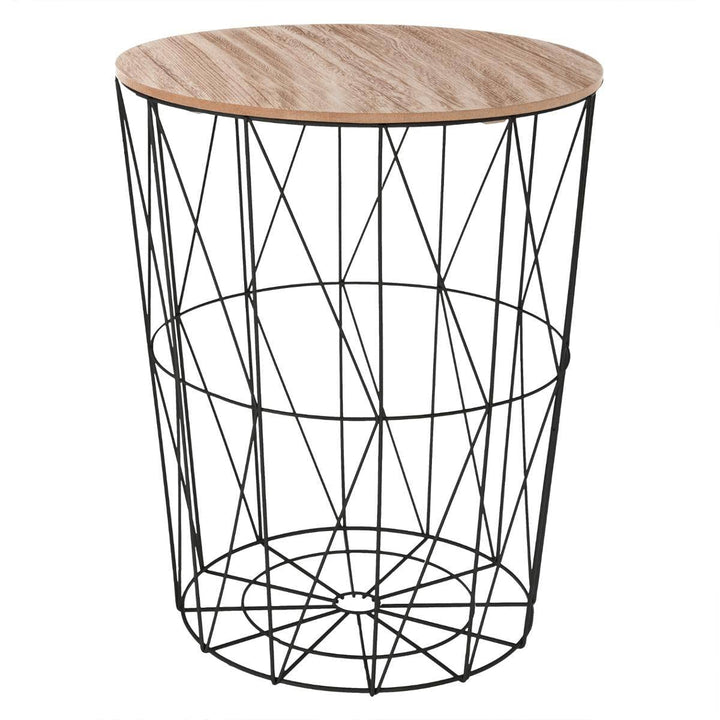 Couchtisch Kumi schwarz - D 47 cm - Schwarz - Atmosphera créateur d&