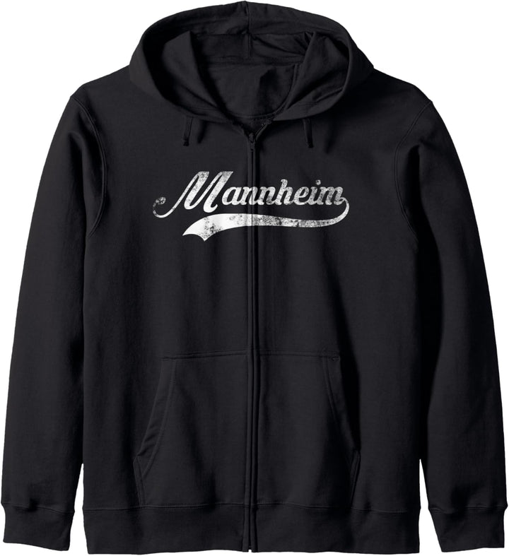 Mannheim Stadt Vintage Design - Cool Old School Kapuzenjacke