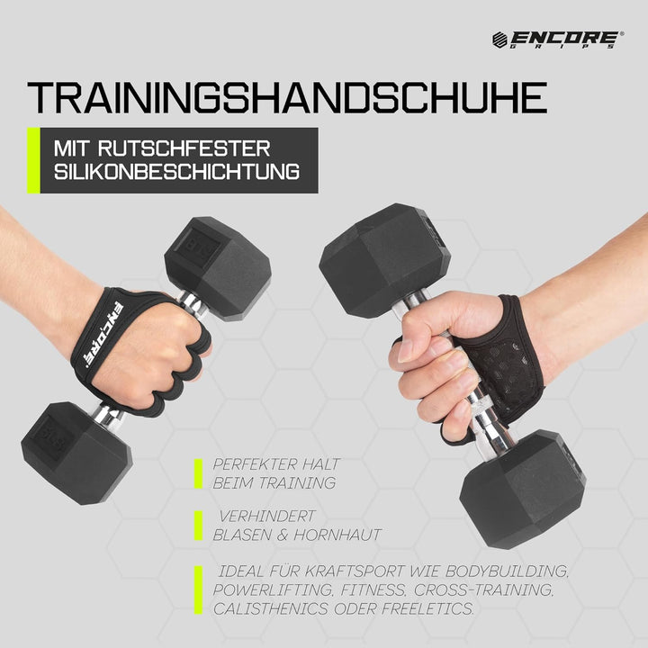 Griffpolster Kraftsport – Griffhilfen & Grip Pads für Krafttraining, Bodybuilding & Klimmzüge, Neopr