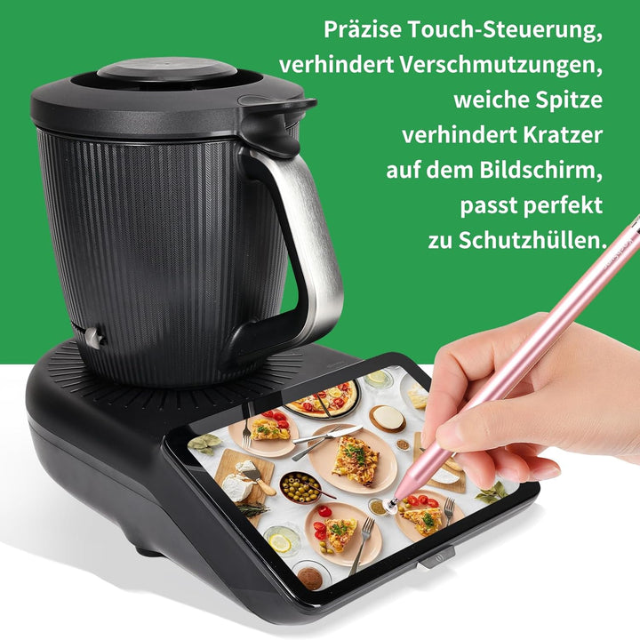 Premium 3-in-1 Display-Schutzrahmen für Thermomix TM7 – robuster PC+ABS-Rahmen, 9H Panzerglas &amp; magn