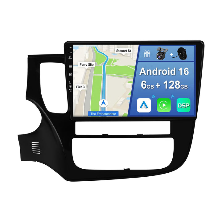 YUNTX [6GB+128GB] Android 10 2 Din Autoradio für Mitsubishi Outlander(2012-2018)-[Integriertes Wirel