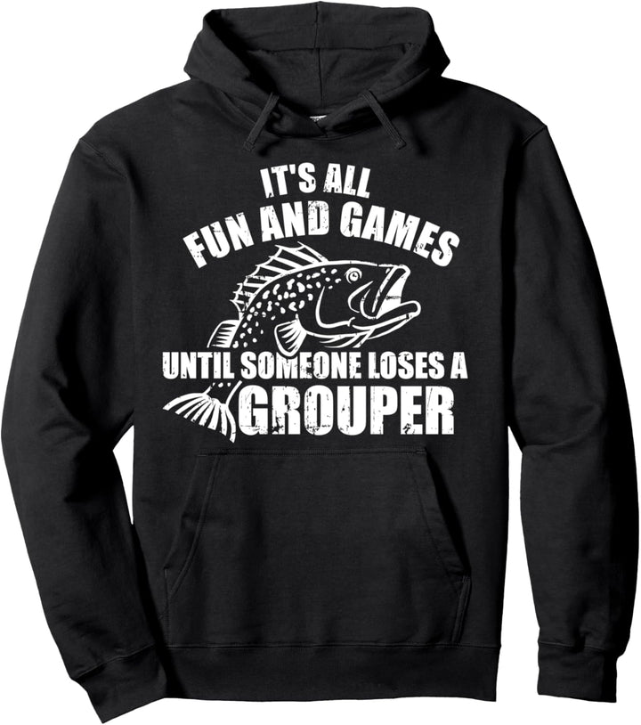 Zackenbarsch grouper Angeln Spruch Pullover Hoodie
