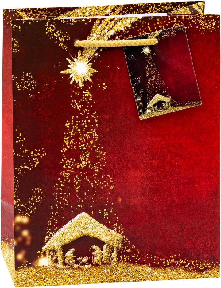 TSI Geschenktüten WEIHNACHTEN SERIE 10, 12er Packung, Grösse: Mittel (HxBxT 23 x 18 x 10 cm), Art. N
