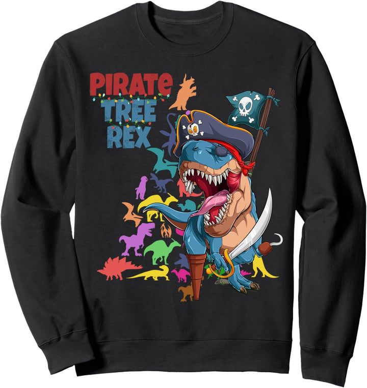 Niedlicher Kinder-Schlafanzug mit Piraten-Motiv und Dinosaurier-Motiv Sweatshirt