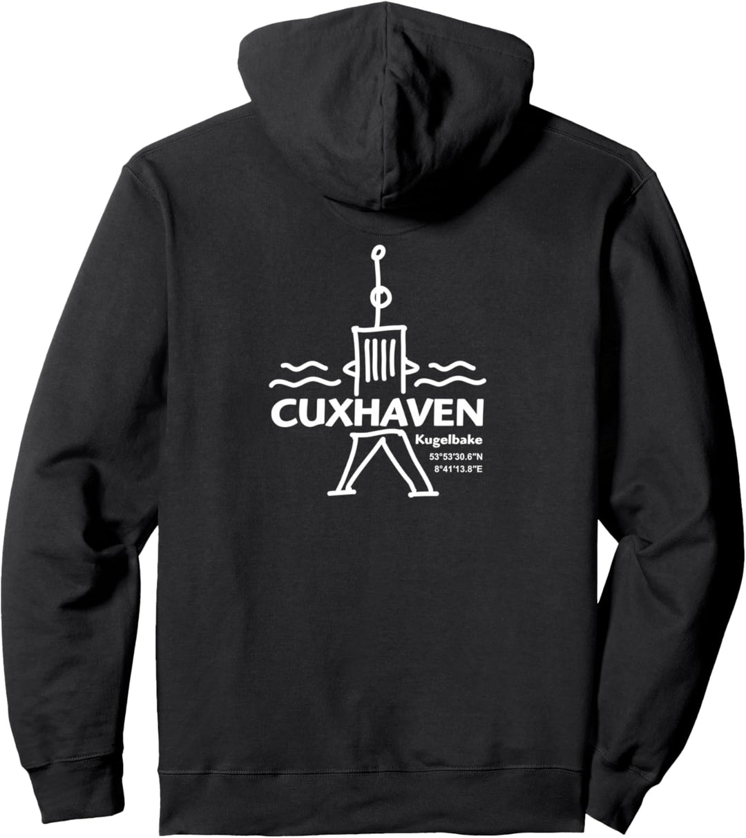 CUXHAVEN Kugelbake mit Koordinaten Pullover Hoodie