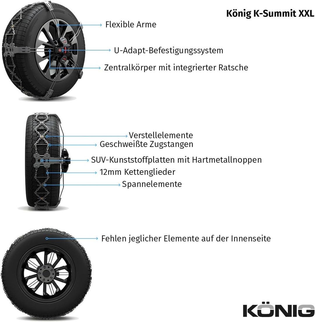KÖNIG K-SUMMIT XXL K66 - Schneeketten, 2
