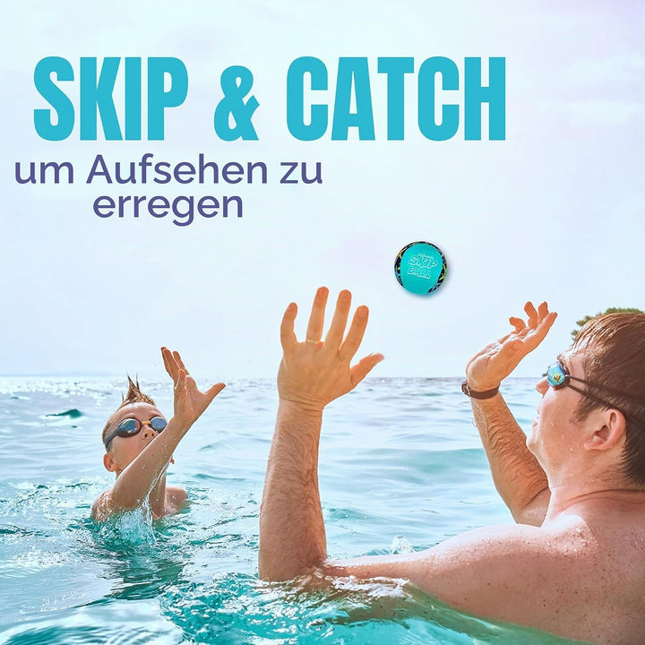 Activ Life Skip Ball Seesternblau – Wasserhüpfball 2er-Set für Kinder & Erwachsene – Outdoor Strands