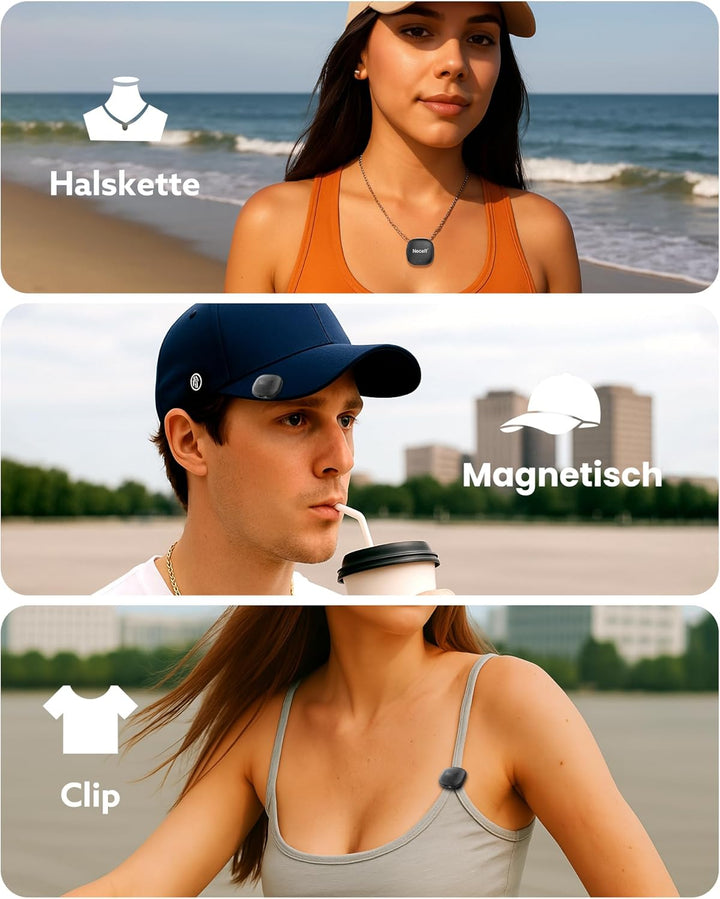 Mini Kabelloses Mikrofon, Wireless Lavalier Mic mit 48kHz/24Bit Hi-Fi Audio, 32H Dauer, 200m Reichwe