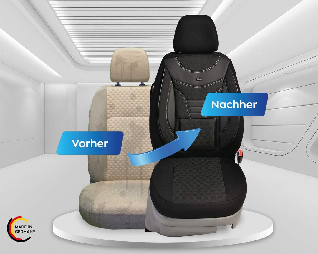 BREMER SITZBEZÜGE Mass Auto Schonbezüge kompatibel mit Ford Ranger 3 Fahrer & Beifahrer Set ab 2015