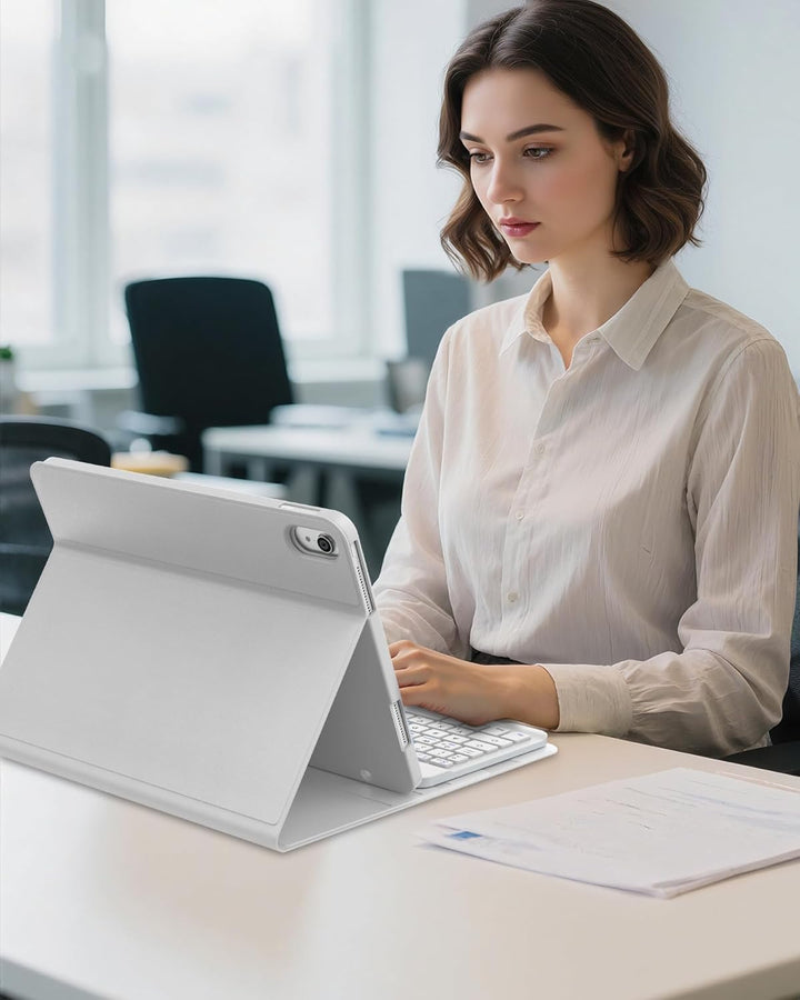 Hülle mit Tastatur für iPad 11/10 Generation (2025/2022, 11/10,9") – Bluetooth 5.0 Keyboard, QWERTZ
