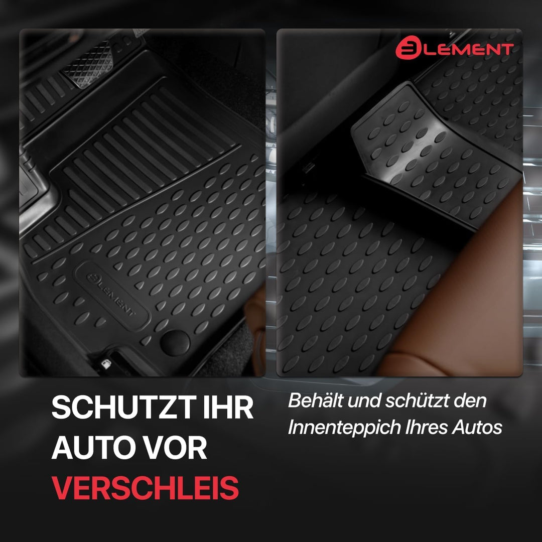 Element Passgenaue Premium Antirutsch Gummi Fussmatten - Dacia Dokker/Dokker Express