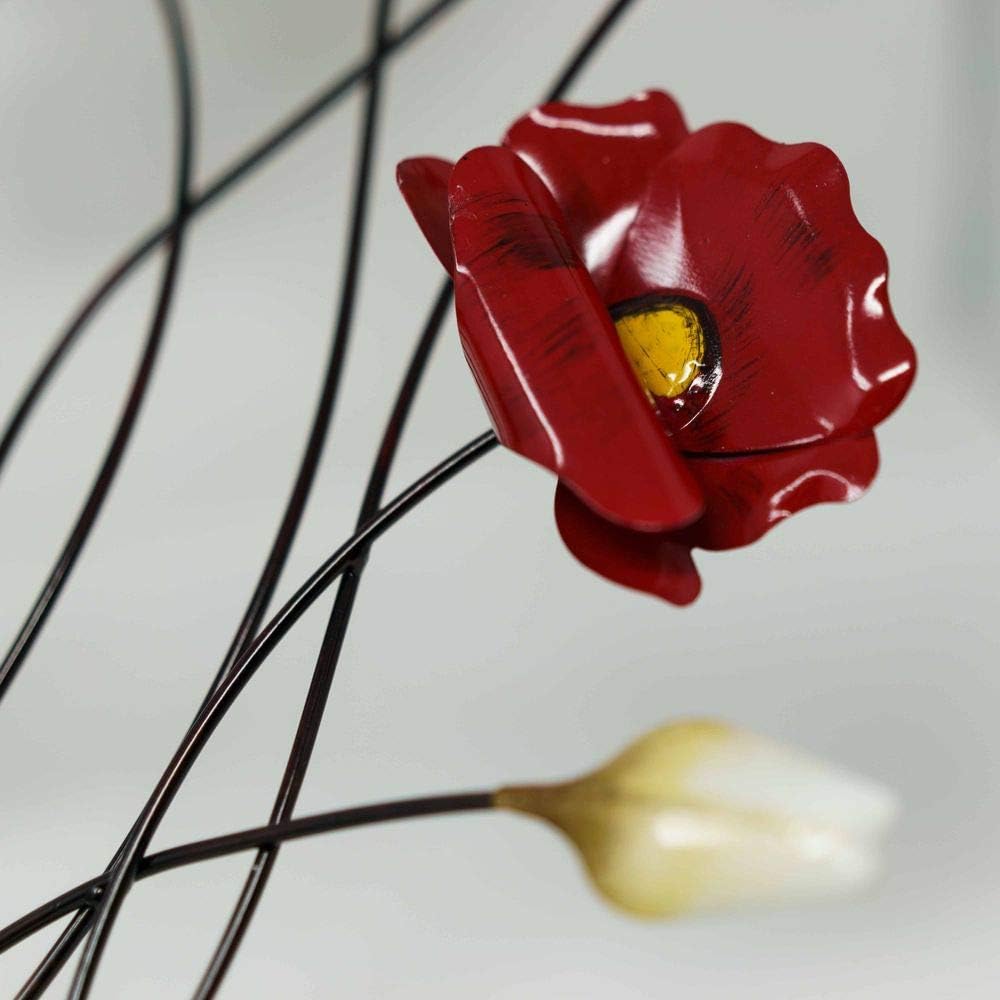 formano 66 cm Rote Mohnblumenzweige Wanddekoration 673473