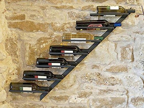 DanDiBo Weinregal Diagon Links 100cm aus Metall Flaschenhalter Flaschenständer Wandregal