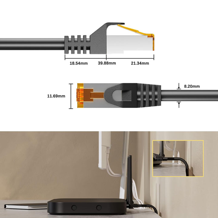 iwillink 20x 0,15M Patchkabel CAT 7, Lan Kabel Kurz(10Gbps, S/FTP PIMF Schirmung, Kupfer), Kompatibe