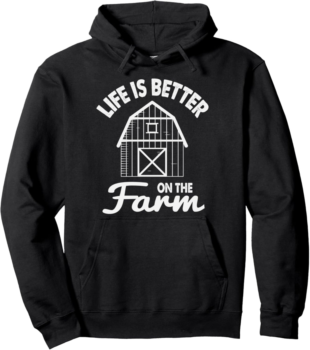 Life Is Better On The Farm Cute Farm To Table Pullover Hoodie