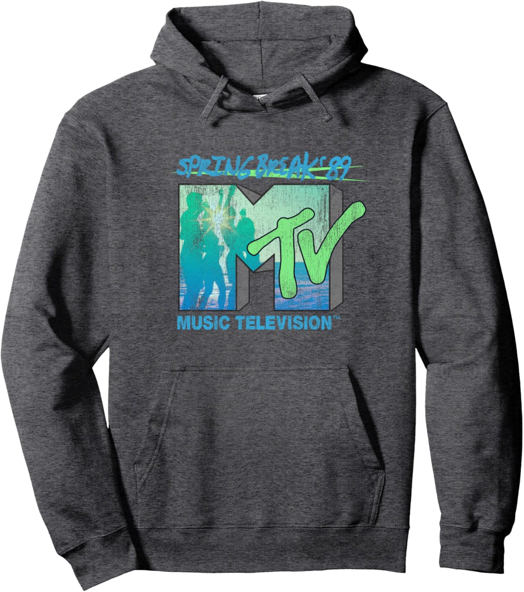 MTV Spring Break 89 Retro Beach Logo Pullover Hoodie