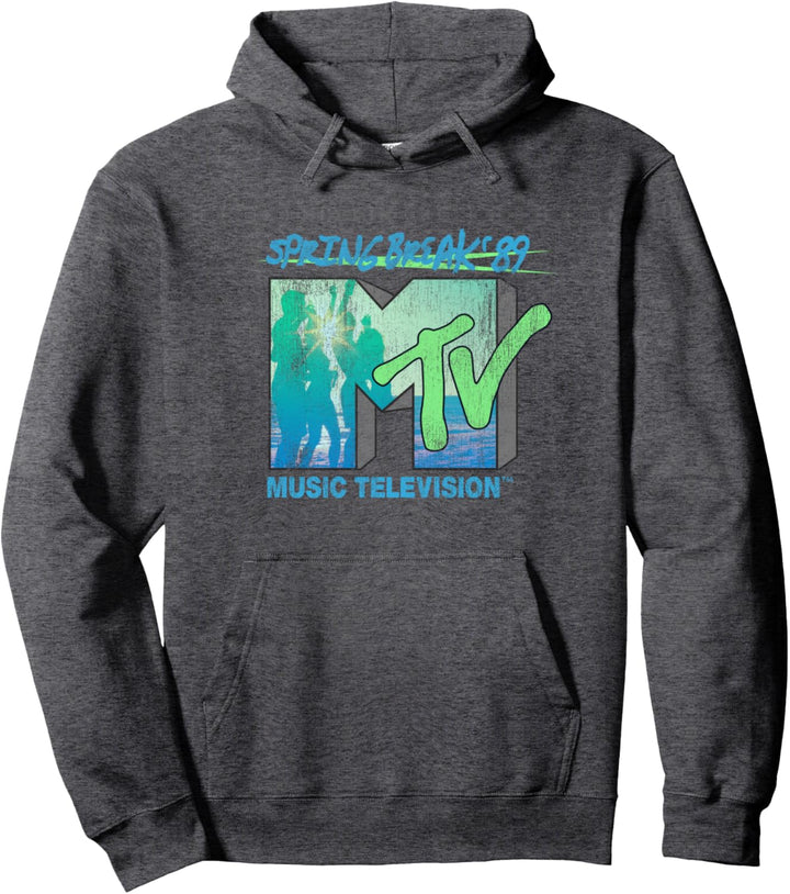 MTV Spring Break 89 Retro Beach Logo Pullover Hoodie