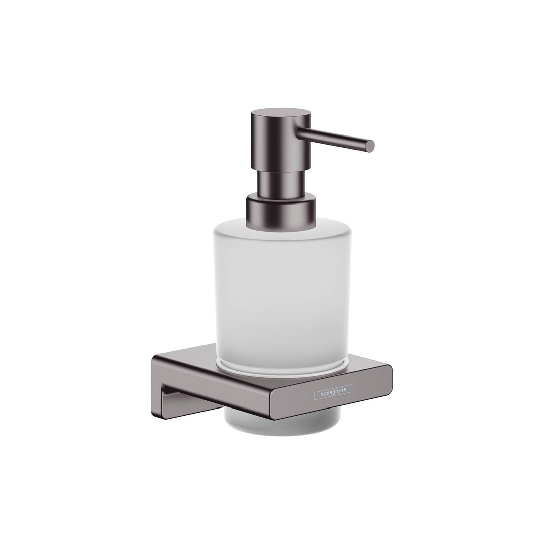 hansgrohe Seifenspender AddStoris, nachfüllbarer Seifendosierer für Flüssigseife und Lotion, Brushed