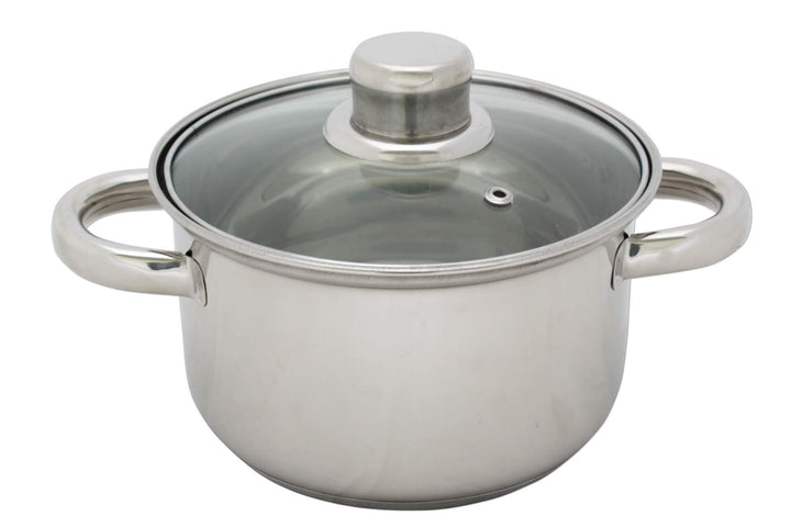 BESTCOOKING Kochtopf Edelstahl mit Glasdeckel 2 L 16 cm Topf Kochen