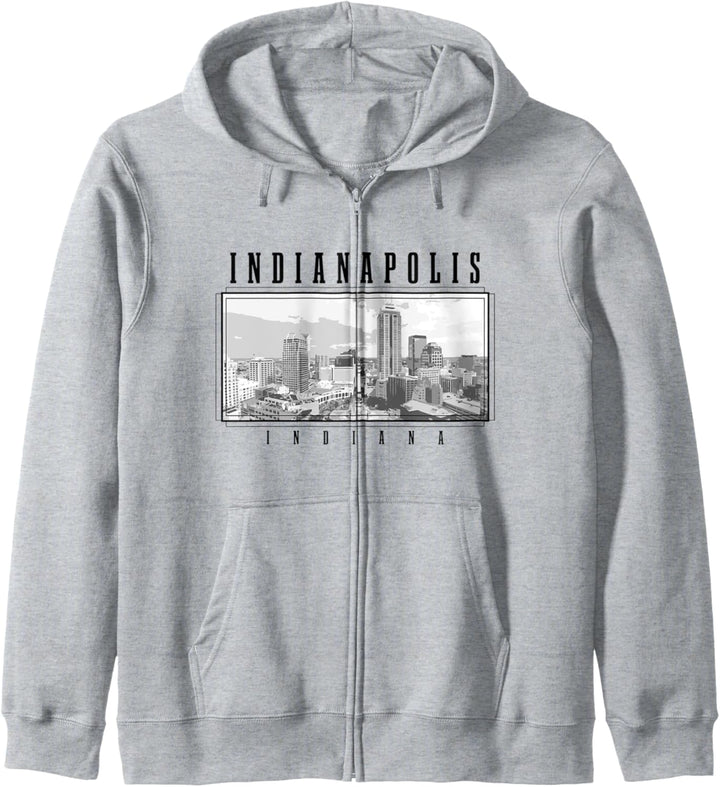 Indianapolis Indiana Vintage USA Souvenir Skyline Kapuzenjacke