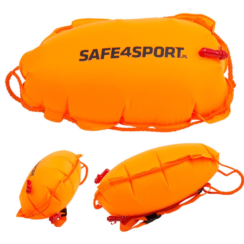 SAFE4SPORT ClassicSwimmer - Aufblasbare Sicherheitsboje zum Schwimmen - Schwimmboje