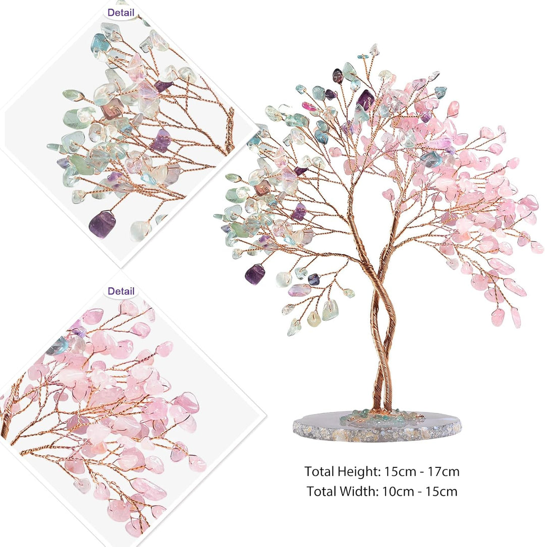 Nupuyai Kristallbaum Feng Shui Edelstein Baum, Glücksbaum, Geldbaum Geschenk, Hochzeit, Deko Wohnzim