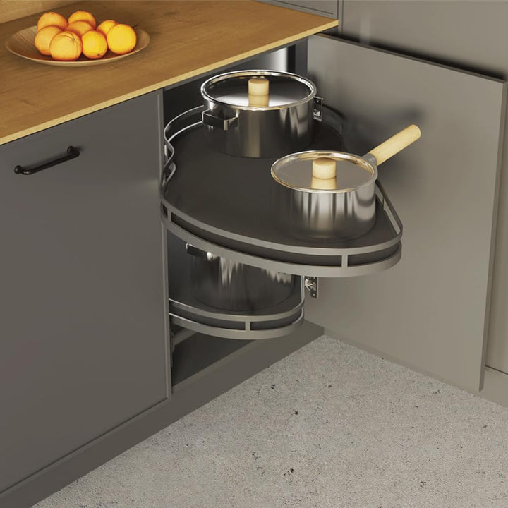 Sossai Eckschrankauszug Corner Optima Linia Maxima in Graphit, 80 cm, Rechtsausführung Graphit Recht