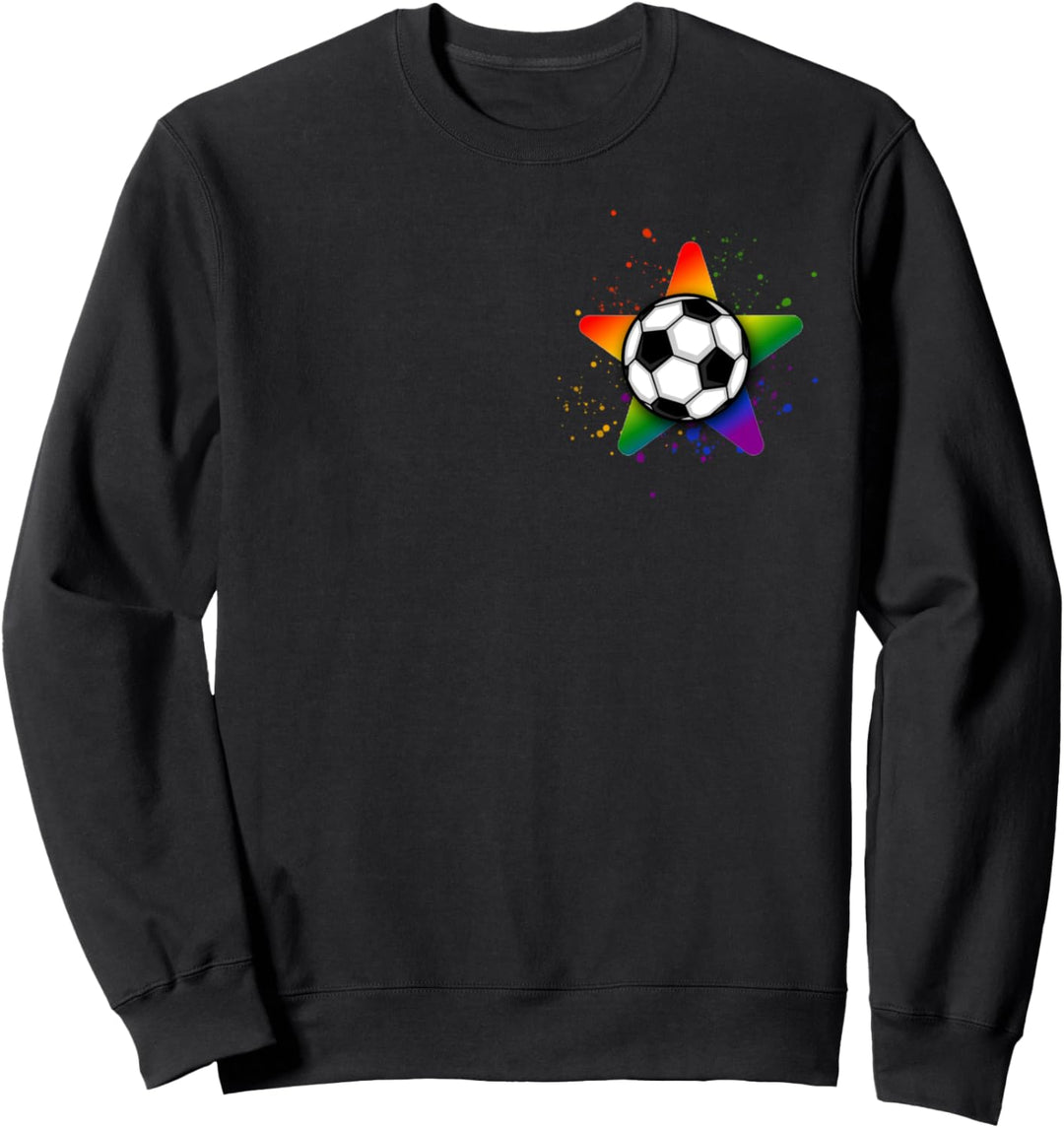 LGBT Regenbogen Stern Homosexualität Fussball Sweatshirt