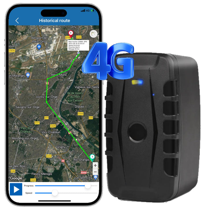 Winnes 4G GPS Tracker 240 Tage Lange Standby-Zeit GPS Tracker Auto mit kostenlose Apps Stark Magneti
