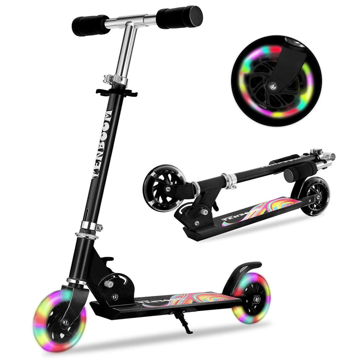 TENBOOM Roller Kinder Scooter 6 Jahre, 2 LED aufleuchten Räder Tretroller Kinder Roller 3 Jahre Mädc