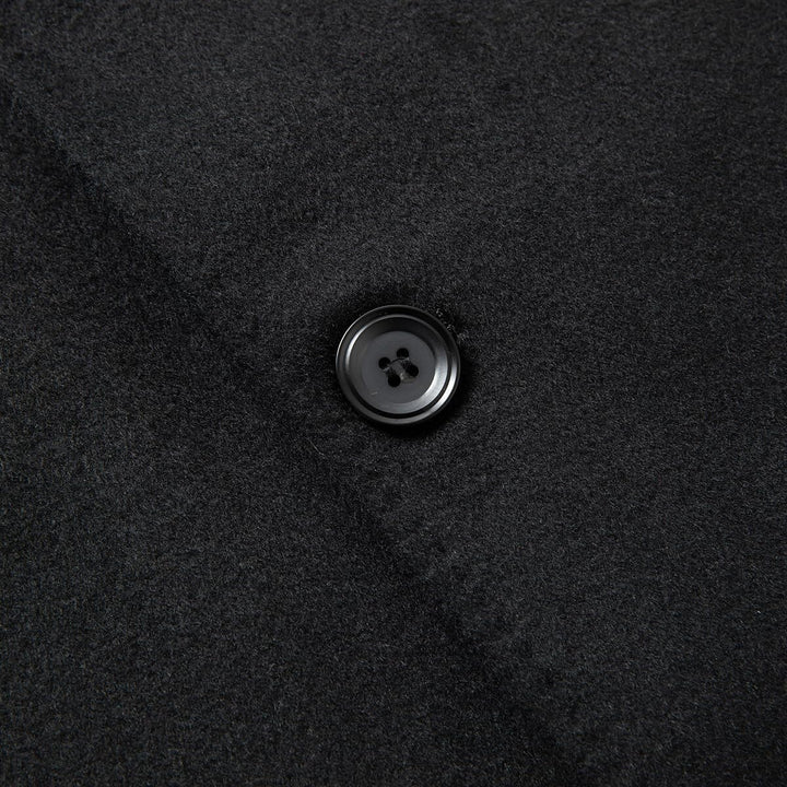 Sliktaa Herren Wollmantel dicker Trenchcoat mittlerer Länge Mantel Kerbe Kragen warmer Mantel Herren