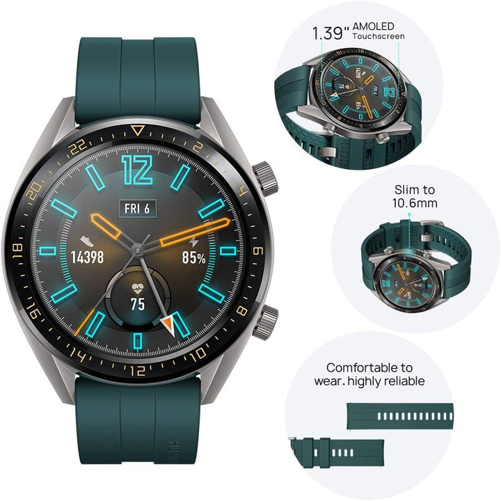 Huawei Watch GT Active Smartwatch (46 mm Amoled Touchscreen, GPS, Fitness Tracker, Herzfrequenzmessu