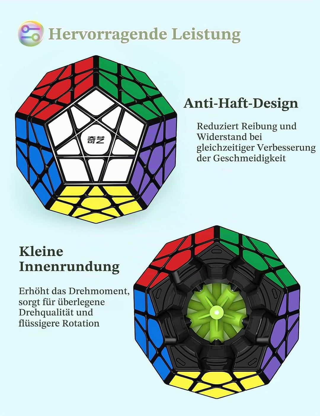 ROXENDA Zauberwürfel Set, Speed Cube Set mit 2x2 3x3 4x4 5x5 Zauberwürfel mit Geschenkbox, Geheimes