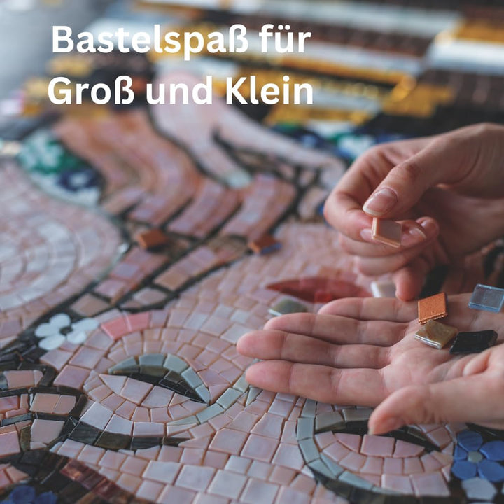 Glasmosaik 900g – Glassteine zum Basteln & DIY im Grünmix – Bastelset mit Mosaiksteinen für Erwachse