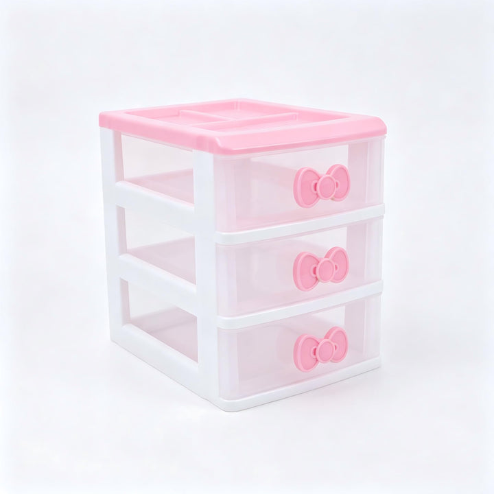 Schöne Mädchen rosa Farbe Kawaii & niedliche Desktop-Schublade Aufbewahrungsbox Empfänger Organizer