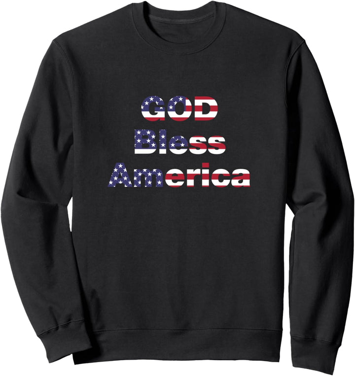 Gott segne Amerika USA Flagge Sweatshirt