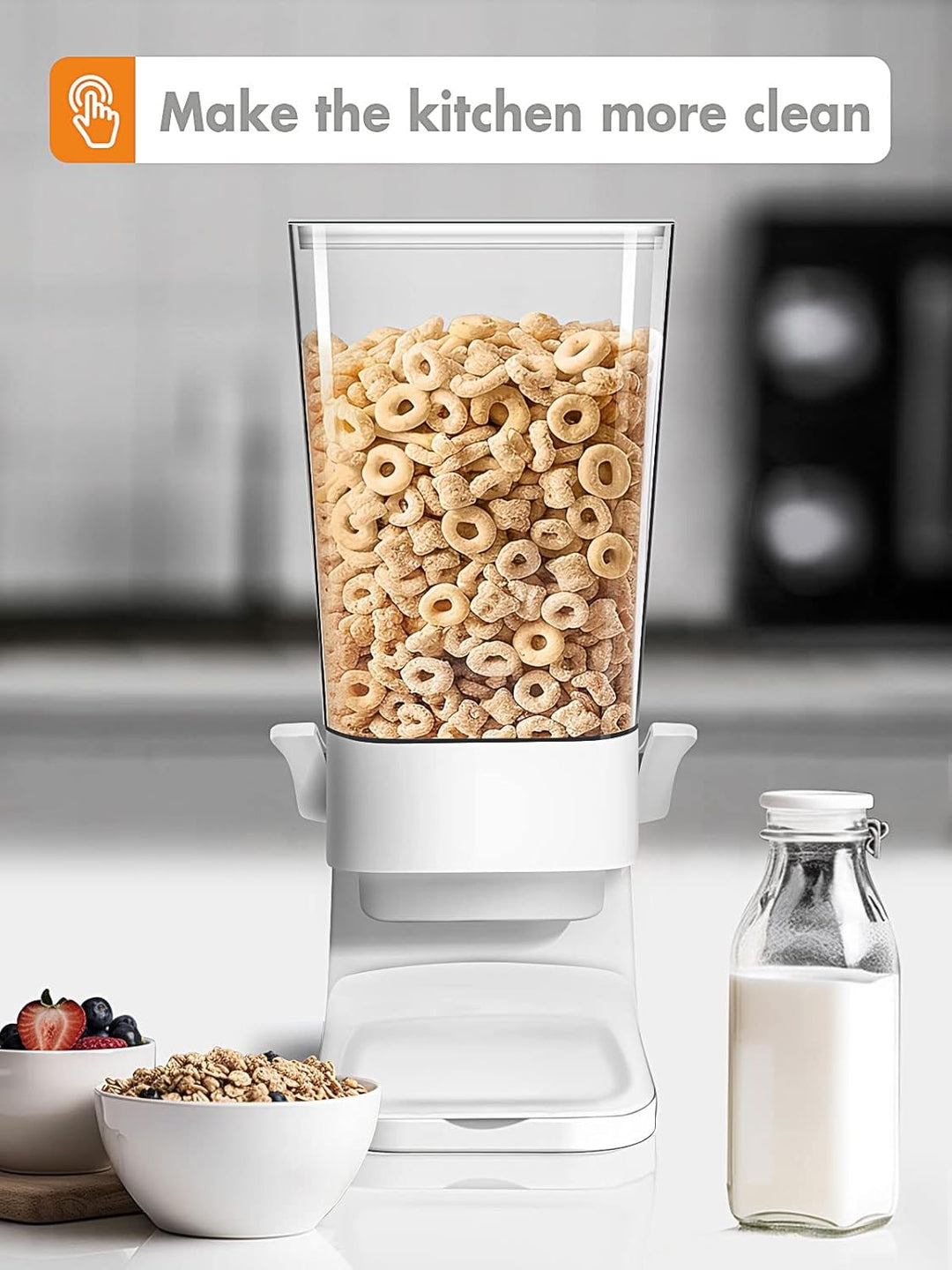 Tokokimo Müslispender, Zerkleinert Keine Cerealien Beim Ausgeben, Wandmontage Cereal Dispenser für C