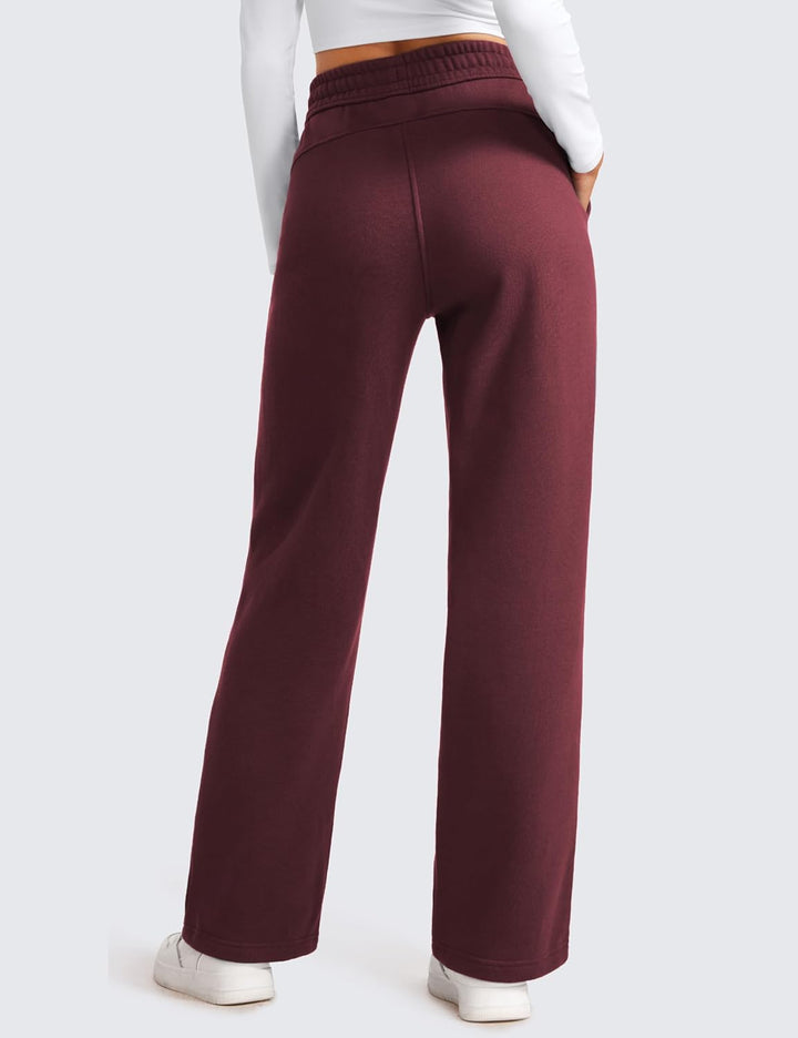 CRZ YOGA Damen Jogginghose Gefütterte Baumwolle Hohe Taille Joggers Soft Freizeithose Winter Lounge