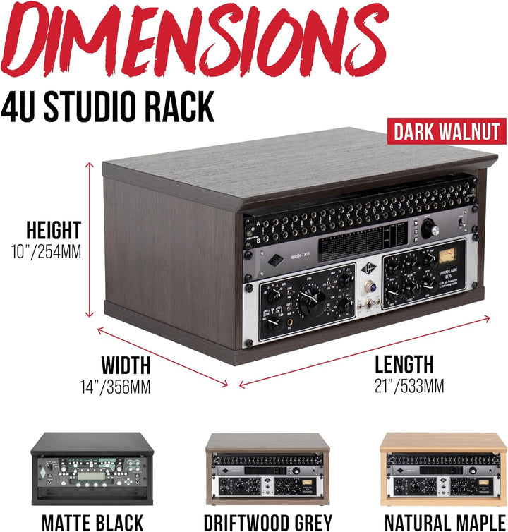 Gator Frameworks Desktop 4U Studio Rack grau (GFW-ELITERK-4U-GRY) 4U Treibholz grau, 4U Treibholz gr