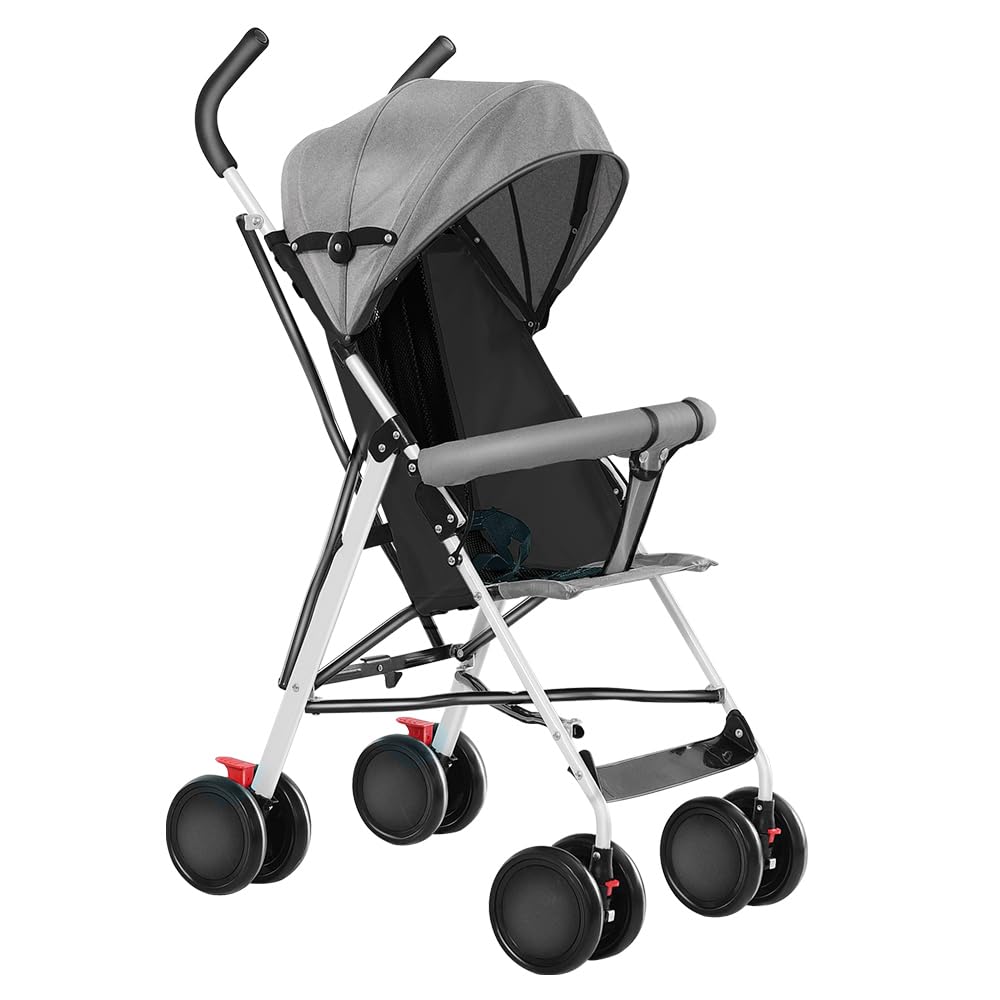 Kindersportwagen,Zusammenklappbarer Kinderwagen,leicht modern klein Buggy mit Liegeposition,Liegefun