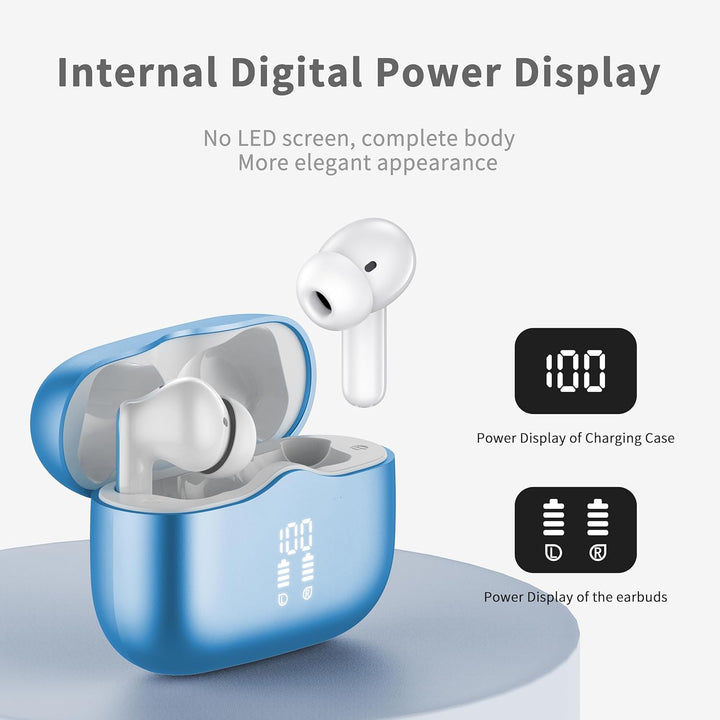 Bluetooth Kopfhörer, Kopfhörer Kabellos Bluetooth 5.3 In Ear Kopfhörer mit 4 ENC Mic, Kabellose Kopf